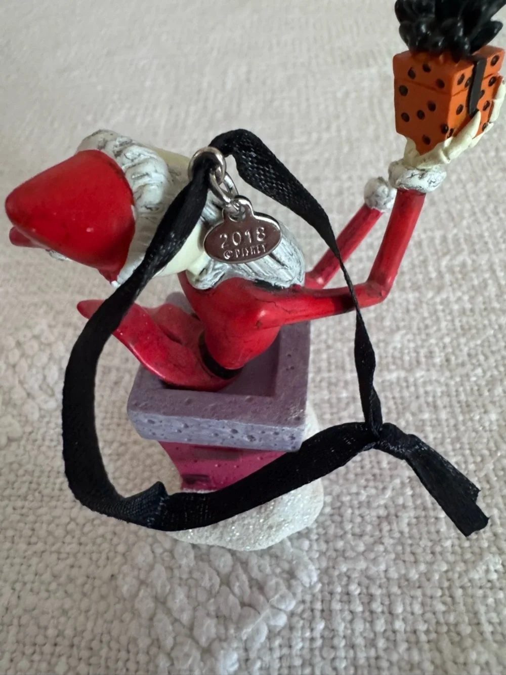 Disney Nightmare Before Christmas Santa Jack Skellington Chimney Ornament